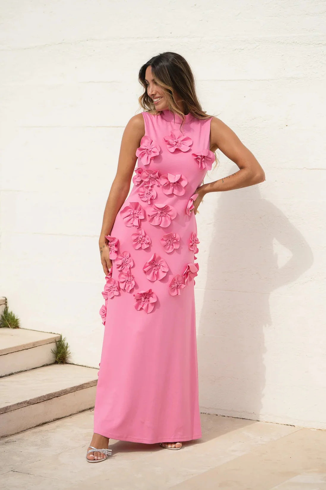 Janelle | Women's Flower Sleeveless Maxi Wedding Guest Dress