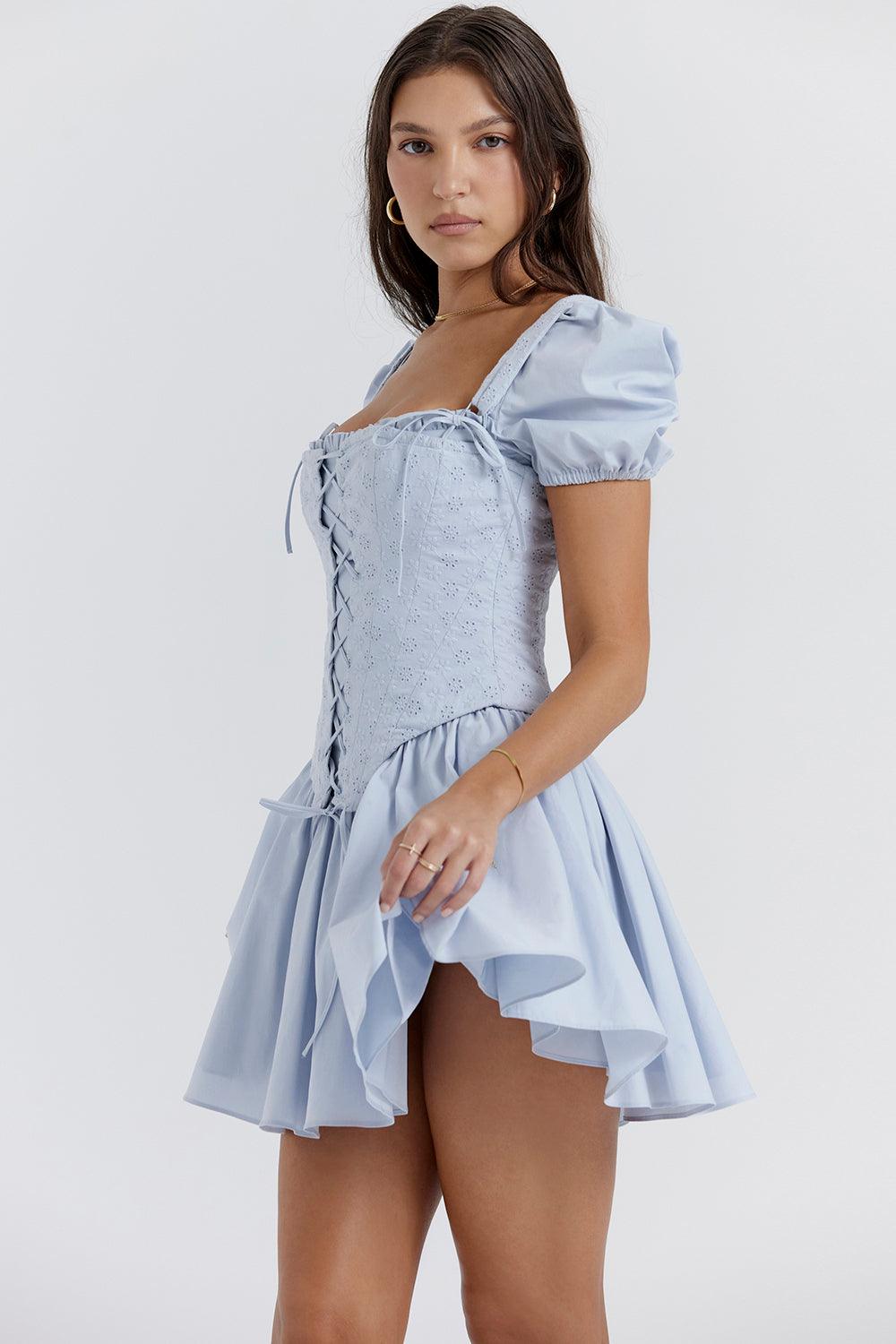 Kailey | Women's Embroidered Corset Mini Summer Dress