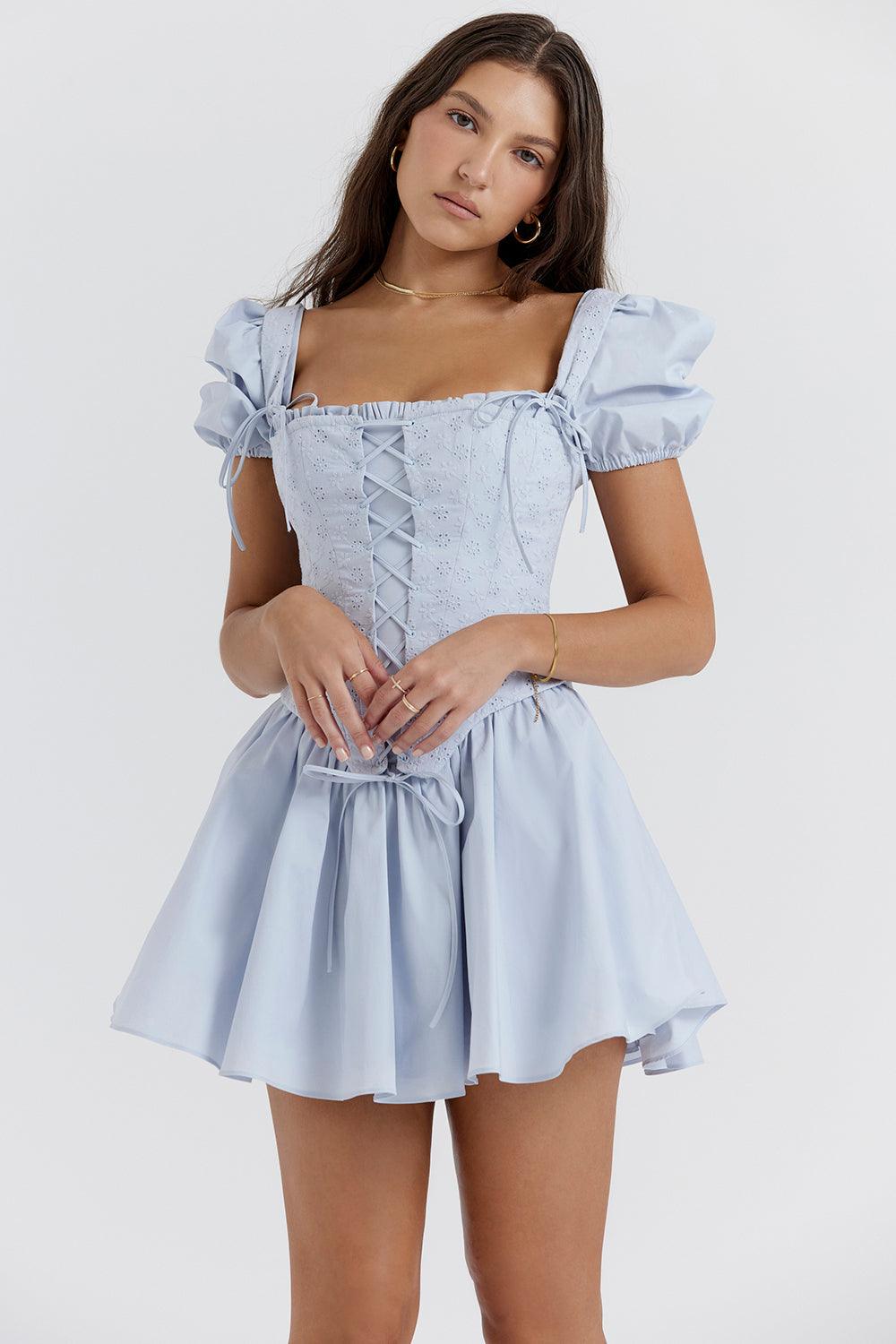 Kailey | Women's Embroidered Corset Mini Summer Dress
