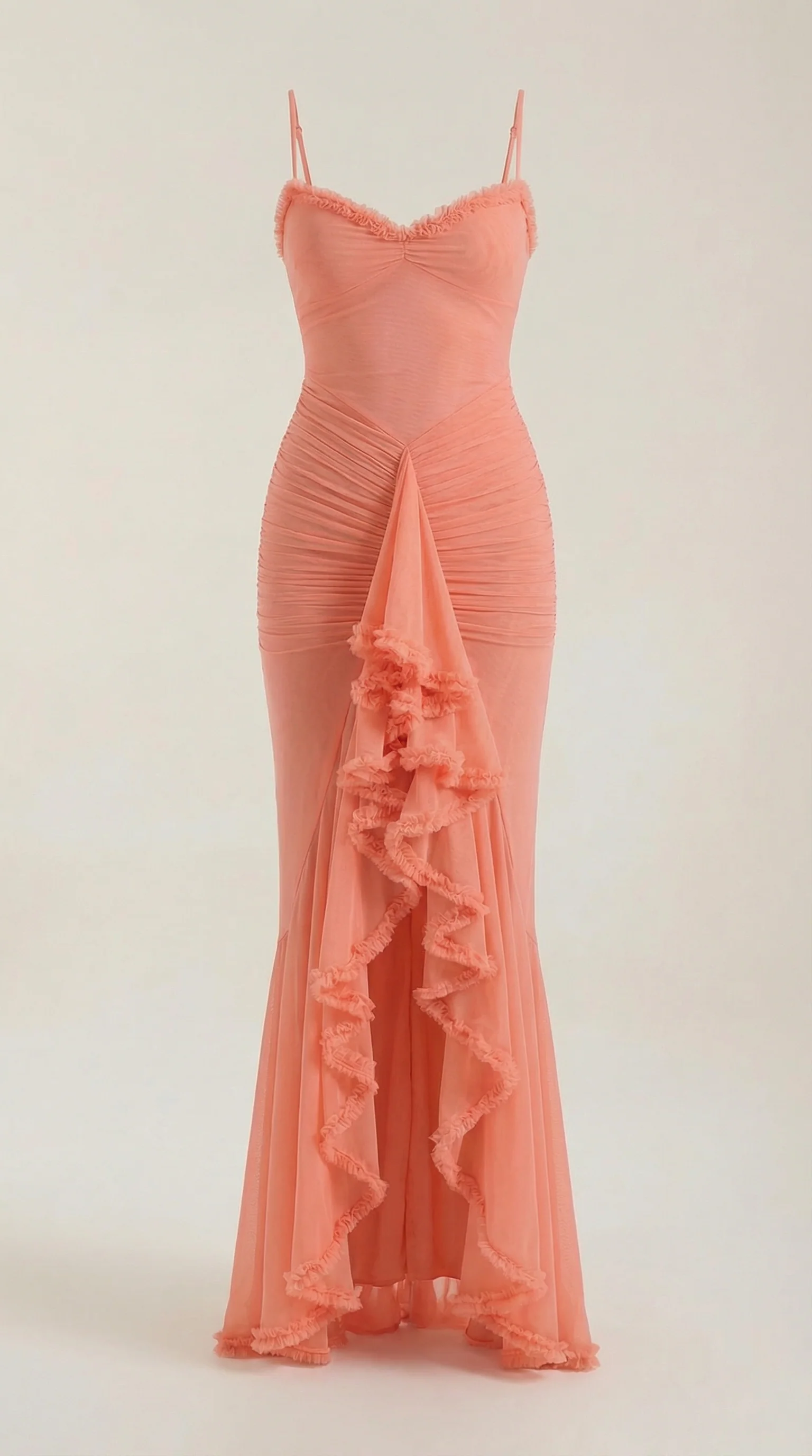Phoebe | Women's Sleeveless Ruffle Maxi Wedding Guest Dress